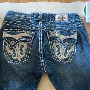 Laguna Beach boot cut jeans 30x29” inseam white stitch
